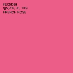 #EC5D88 - French Rose Color Image