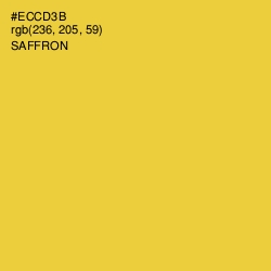 #ECCD3B - Saffron Color Image