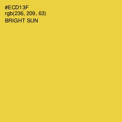 #ECD13F - Bright Sun Color Image