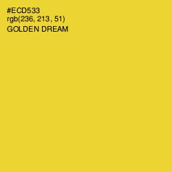 #ECD533 - Golden Dream Color Image