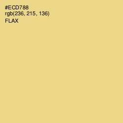 #ECD788 - Flax Color Image