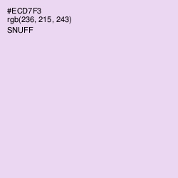 #ECD7F3 - Snuff Color Image