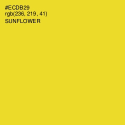 #ECDB29 - Sunflower Color Image