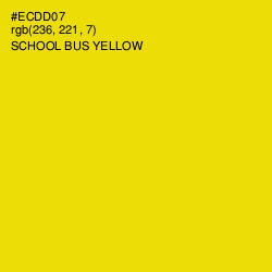 #ECDD07 - School bus Yellow Color Image