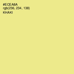 #ECEA8A - Khaki Color Image