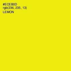 #ECEB0D - Lemon Color Image