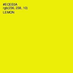 #ECEE0A - Lemon Color Image