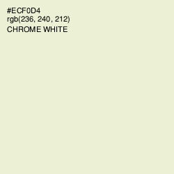 #ECF0D4 - Chrome White Color Image