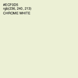 #ECF0D5 - Chrome White Color Image