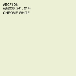 #ECF1D6 - Chrome White Color Image