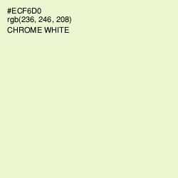 #ECF6D0 - Chrome White Color Image