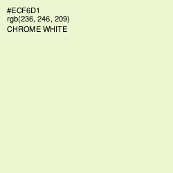 #ECF6D1 - Chrome White Color Image