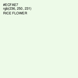 #ECFAE7 - Rice Flower Color Image