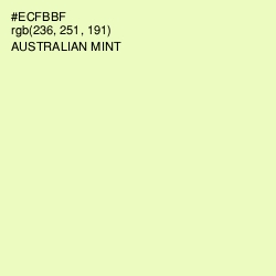 #ECFBBF - Australian Mint Color Image