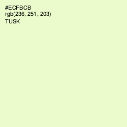 #ECFBCB - Tusk Color Image