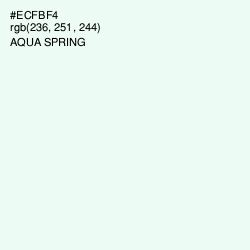 #ECFBF4 - Aqua Spring Color Image