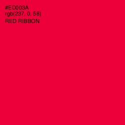 #ED003A - Red Ribbon Color Image