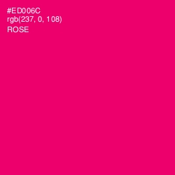 #ED006C - Rose Color Image