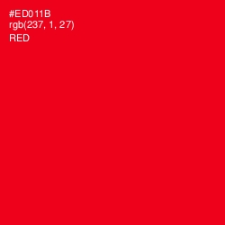 #ED011B - Red Color Image