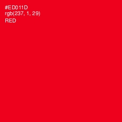 #ED011D - Red Color Image