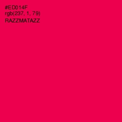 #ED014F - Razzmatazz Color Image