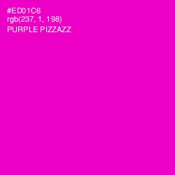 #ED01C6 - Purple Pizzazz Color Image