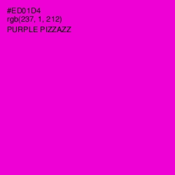 #ED01D4 - Purple Pizzazz Color Image