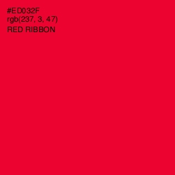 #ED032F - Red Ribbon Color Image