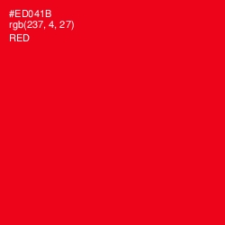 #ED041B - Red Color Image