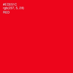 #ED051C - Red Color Image