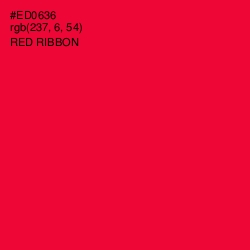 #ED0636 - Red Ribbon Color Image