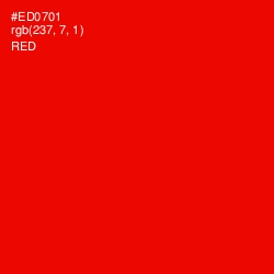 #ED0701 - Red Color Image