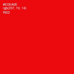 #ED0A0E - Red Color Image