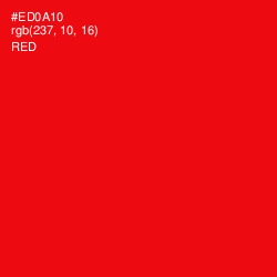 #ED0A10 - Red Color Image