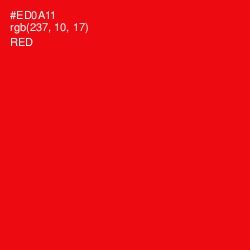 #ED0A11 - Red Color Image