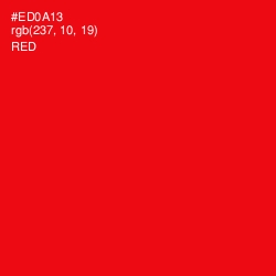 #ED0A13 - Red Color Image