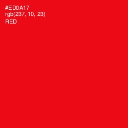#ED0A17 - Red Color Image