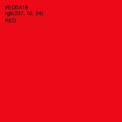 #ED0A18 - Red Color Image