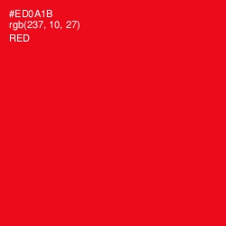 #ED0A1B - Red Color Image