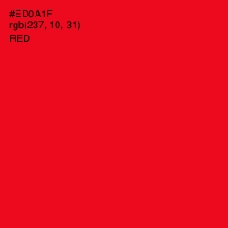 #ED0A1F - Red Color Image