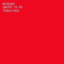 #ED0A20 - Torch Red Color Image