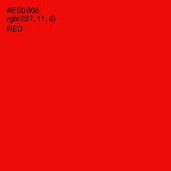 #ED0B06 - Red Color Image