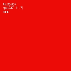 #ED0B07 - Red Color Image