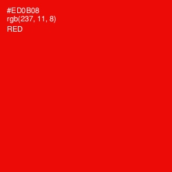 #ED0B08 - Red Color Image