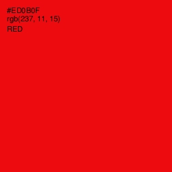 #ED0B0F - Red Color Image