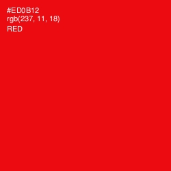 #ED0B12 - Red Color Image