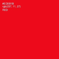 #ED0B1B - Red Color Image