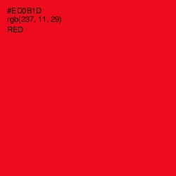 #ED0B1D - Red Color Image