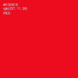#ED0B1E - Red Color Image