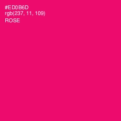 #ED0B6D - Rose Color Image